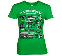 National Lampoon's Christmas Vacation Officially Licensed National Lampoon's Christmas Icons Women T-Shirt (Green), XX-Large