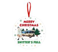 National Lampoon's Christmas Vacation Ornament - Merry Shitter's Full Tree Hanging Decoration, Griswold Family Cousin Eddie White Elephant Gift, Stocking Stuffer