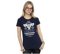 National Lampoon's Christmas Vacation Women's Merry Christmoose Cotton T-Shirt in Navy | Size: Medium National Lampoon's Christmas Vacation Navy M