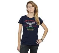 National Lampoon's Christmas Vacation Women's Moose Head Cotton T-Shirt in Navy | Size: Medium National Lampoon's Christmas Vacation Navy M