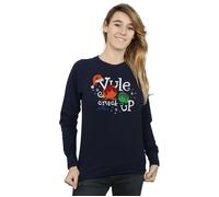 National Lampoon's Christmas Vacation Women's Yule Crack Up Sweatshirt in Navy | Size: Medium National Lampoon's Christmas Vacation Navy M