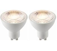 National Lighting 7W SMD LED GU10 Bulb - 3000k Lamp - Energy Saving Light Bulb - 580 Lumen GU10 Spot - 60 Degree Wide Beam Angle - 75W Halogen Equivalent - 25000 Hours - Warm White (Pack of 2)