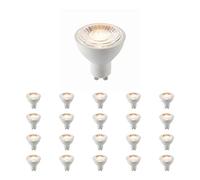 National Lighting 7W SMD LED GU10 Bulb - 3000k Lamp - Energy Saving Light Bulb - 580 Lumen GU10 Spot - 60 Degree Wide Beam Angle - 75W Halogen Equivalent - 25000 Hours - Warm White Pack of 20