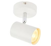 National Lighting Adjustable Single Spotlight - IP20 Rated Dimmable Ceiling Spot Lighting - Decorative LED Wall Lights - 7W 240V LED GU10 (Not Included) - Matt White Finish