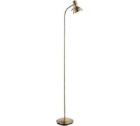 National Lighting Amalfi Standing Floor Lamp - Antique Brass Finish - Flexible Gooseneck Task Floor Reading Lamp - Rocker On/Off Switch - Tall Indoor GU10 LED Floor Lamp (Bulb Included)