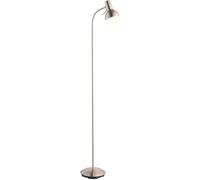 National Lighting Amalfi Standing Floor Lamp - Satin Chrome Finish - Flexible Gooseneck Task Floor Reading Lamp - Rocker On/Off Switch - Tall Indoor GU10 LED Floor Lamp (Bulb Included)