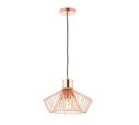 National Lighting Aurelia Modern Contemporary Copper Metal Basket Cage Design Industrial Style Ceiling Pendant Light Shade