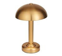 National Lighting Badsey Brass Rechargeable Table Lamp USB-C - Elegant Portable Table Lamp with 3-Stage Touch Dimming, Warm White Glow 55-Hour Battery Life for Bedroom, Dining, Living Room Decor