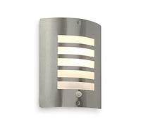 National Lighting Bianco PIR Lights Outdoor - Outside Lights Mains Powered - Security Lights with Motion Sensor Mains Powered - IP44 Rated Wall Lights - E27 LED Compatible