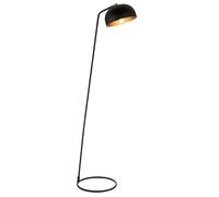 National Lighting Boden Floor Light 1458 mm - Elegant Matt Black Tall Lamp with Antique Brass Interior, Modern LED E27 Floor Standing Lamp for Living Room, Bedroom or Office - No Bulb Included