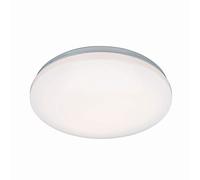 National Lighting BROCO Round 16W Gloss White Finish Warm White 3000K LED Energy Saving Bathroom Ceiling Light Bulkhead IP44 Rated