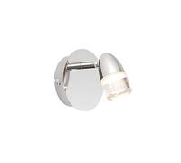 National Lighting Denver Modern Single LED Ceiling/Wall Spotlight Bright Nickel Finish with Bubble Effect Shade - Warm White 3000K