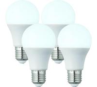 National Lighting E27 LED Bulbs - Edison Screw - Daylight White 6000K - 60W Incandescent Lamp Equivalent - 10W 806 Lumens - 180 Degree Beam Angle - Long-Life 25,000 Hours - Pack of 4