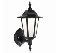 National Lighting Evesham Traditional Style Black Outdoor Weatherproof Garden Security IP44 Rated LED Wall Light Lantern