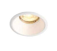 National Lighting Fir Anti Glare Downlights, Matt White Low Profile Bathroom/Shower Waterproof IP65 Ceiling Lights, GU10 LED Recessed Ceiling Lights, Dimmable Spotlights Downlights - Pack of 4