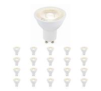 National Lighting GU10 LED Bulbs, Cool White 4000K, 50W Halogen Lamp Equivalent, 6W 420 Lumens, 38 Degree Beam Angle, Long-Life 25,000 Hours - Pack of 20