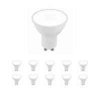 National Lighting GU10 LED Bulbs, Daylight White 6000K, 50W Halogen Lamp Equivalent, 5W 460 Lumens, 120 Degree Wide Beam Angle, Long-Life 25,000 Hours - Pack of 10