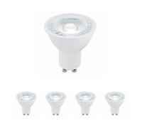 National Lighting GU10 LED Bulbs, Daylight White 6000K, 50W Halogen Lamp Equivalent, 6W 420 Lumens, 38 Degree Beam Angle, Long-Life 25,000 Hours - Pack of 4