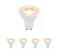 National Lighting GU10 LED Bulbs, Warm White 3000K, 50W Halogen Lamp Equivalent, 6W 420 Lumens, 38 Degree Beam Angle, Long-Life 25,000 Hours - Pack of 4