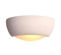 Haven Modern Decorative Paintable Semi Circle Bowl E27 LED Compatible Dimmable Hallway Lounge Wall Wash Uplighter