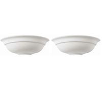 National Lighting Hila Modern Decorative Paintable Semi Circle E27 LED Compatible Dimmable Hallway Lounge Wall Uplighter (Pack of 2)