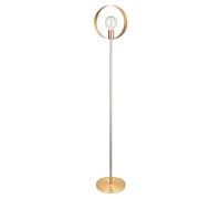 National Lighting Hoop Floor Light - Brushed Brass Nickel & Copper Plate Standing Lamp - IP20 Rated, Non-Dimmable, Tall Steel Floor Lamp with E27 Cap - Modern Lighting for Living Room & Bedroom