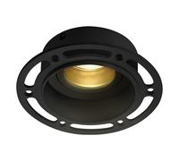 National Lighting Horizon Matt Black Round Trimless Plaster in GU10 LED Anti Glare Low Profile Die Cast Tilt Rotate Ceiling Downlight Spotlight