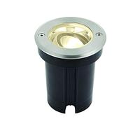 National Lighting Hoxton Brushed Stainless Steel Buried Walkover Drive Over Outdoor Driveway Ground Weatherproof Adjustable 6W LED 3000K Uplighter IK08 Impact IP67 Rated