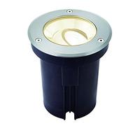 National Lighting Hoxton Brushed Stainless Steel Buried Walkover Drive Over Outdoor Driveway Ground Weatherproof Adjustable 13W LED 3000K Uplighter IK08 Impact IP67 Rated