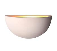 HUMA Modern Decorative Paintable Bowl Shaped E27 LED Compatible Dimmable Hallway Lounge Wall Uplighter