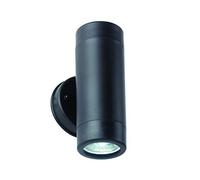 National Lighting Icarus Outdoor Lights - Mains Powered Dimmable Outdoor Security Lights - GU10 LED Up Down Black Outdoor Wall Lights - IP44 Weatherproof Wall Lights