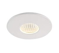 National Lighting LALO Indoor Miniature LED Lights - Mini Recessed Ceiling Downlights - Matt White Finish Warm White 3000K LED Spotlights - Micro Ceiling Lights - IP44 Waterproof Ceiling Lights