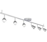 National Lighting Led Celing Lights Rotatable, 6 Way Ceiling Spolights, Black Finish, for Living Room, Kitchen, Bedroom, GU10 Led Compatible