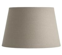 National Lighting Modern Lampshade Grey Linen Effect Fabric Lampshades - 10-Inch Tapered Light Shade - 60W 240V E27/B22 GLS Incandescent or LED (Not Included)