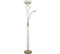 National Lighting Mother and Child Floor Lamp with Adjustable Reading Light & Dimmer Switch - Intertwined Uplighter Floor Lamp Father and Son Lamp - Antique Brass Finish - R7s/G9 Bulbs (Bulb Included)