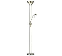 National Lighting Mother and Child Uplighter Floor Lamp with Reading Light - Antique Brass Finish Floor Lamps for Living Room R7s/G9 Bulbs (Not Included)