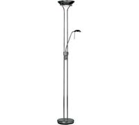 National Lighting Mother and Child Uplighter Floor Lamp with Reading Light - Black Chrome Finish Floor Lamps for Living Room R7s/G9 Bulbs (Bulb Included)