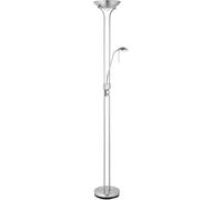 National Lighting Mother and Child Uplighter Floor Lamp with Reading Light - Satin Chrome Finish Floor Lamps for Living Room R7s/G9 Bulbs (Bulb Included)