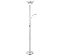 National Lighting Mother and Child Uplighter Floor Lamp with Reading Light - Silver Chrome Finish Floor Lamps for Living Room R7s/G9 Bulbs (Bulb Included)