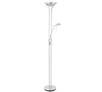 National Lighting Mother and Child Uplighter Floor Lamp with Reading Light - Silver Chrome Finish Floor Lamps for Living Room R7s/G9 Bulbs (Not Included)