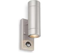 National Lighting Outdoor Up & Down Wall Light with Sensor Non-Dimmable - Dusk to Dawn Security Lights - Anthracite Grey Photocell Lights - LUX Sensor Outside Lights - IP44 7W Weatherproof Wall Lights