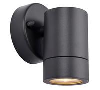 National Lighting Palin Matt Black Steel External Outdoor Security GU10 Wall Spot Down Light IP44 Rated
