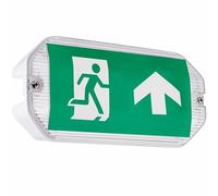 National Lighting Sight ECO Outdoor Lights - Outdoor Emergency Maintained & Emergency Non-Maintained Bulkhead - LED Bulkhead with Emergency Exit Sign - IP65 Weatherproof Bulkhead Lights
