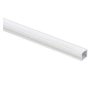 National Lighting Surface Mounted Aluminium LED Profile with Frosted Diffuser - Channel Extrusion with White Cover for LED Tape or Strip - Suitable for Under Cabinet, Shelf, Table | 2 Meters