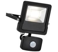 National Lighting Surge Matt Black 20W Weatherproof Outdoor Security Light Flood Lights LED with Motion Activated PIR Cool White 4000K IP44 Rated