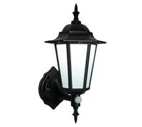 National Lighting Traditional Style Pir Lantern Outside Lights - Outdoor Security - Black Motion Sensor Presence Detector - Ip 44