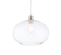 National Lighting Trent Modern Decorative Clear Glass Globe Ceiling Pendant Light with Bubble Effect Shade E27/B22