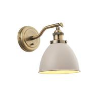 National Lighting Vintage Wall Light, Industrial Wall Lamp, Dimmable Switched Sconce Wall Light for Living Room, Bar, Antique Brass, IP20 Rated (Not Included)