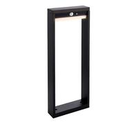 National Lighting Void Post Light 500mm Black - Outdoor LED Solar Lamp Post with PIR Motion Sensor, Step Dimming - IP44 Weatherproof, Aluminium Body, Garden Pathway Landscape Lighting