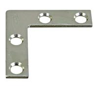 National Mfg/Spectrum Brands Hhi N266-460 Flat Corner Iron, Zinc, 1.5-In. - Quantity 40
